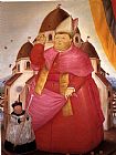Fernando Botero Canvas Paintings - Cardinal